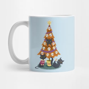 Meowy christmas sugar skulls Mug